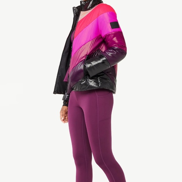 Chevron pink parka zip front Love & Sports Medium 8/10 - Picture 3 of 7